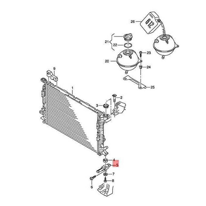 Audi Radiator Mount Bracket - Lower 8K0805201